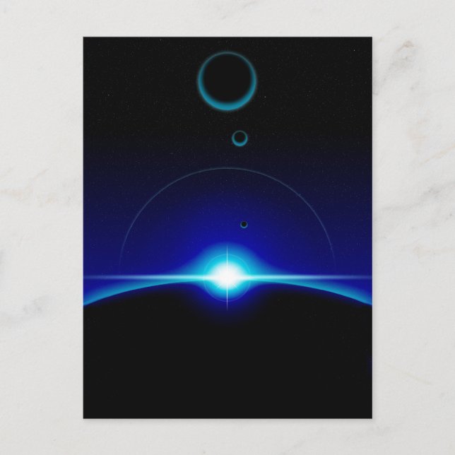 Sonnenszene Postkarte (Vorderseite)