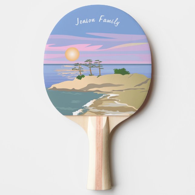 Sonnentag am Beach Ping Pong Paddle Tischtennis Schläger (Vorderseite)