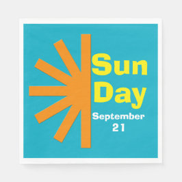 Sonnentag für Solarenergie Serviette