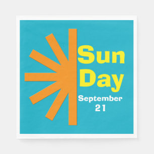 Sonnentag für Solarenergie Serviette