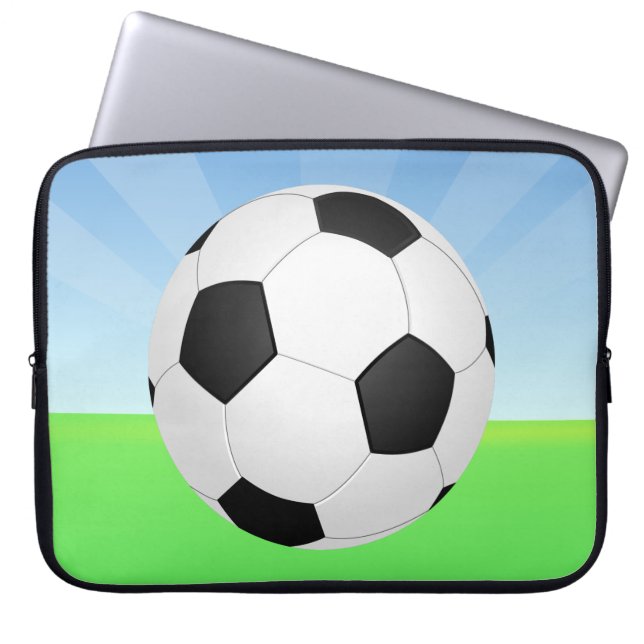 Sonnentag im Fußball Laptopschutzhülle (Vorderseite)