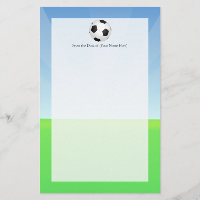 Sonnentag im Fußballball Briefpapier
