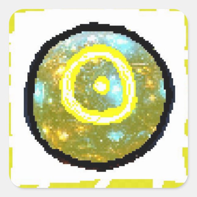 Sonnentag Quadratischer Aufkleber (Vorderseite)