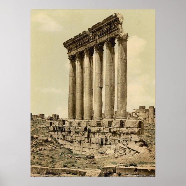 Sonnentempel, seitlicher Blick, Baalbek, Heiliges  Poster (Vorne)