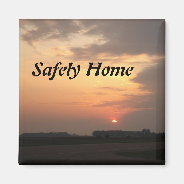 Sonnenuntergang3, Safely Zuhause Magnet (Vorne)