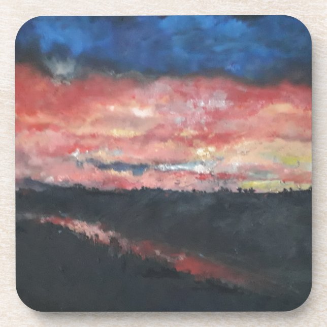 Sonnenuntergang 1 getränkeuntersetzer (Vorderseite)