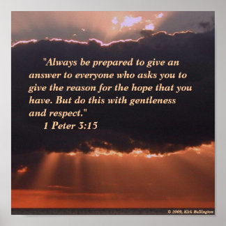 Sonnenuntergang — 1 Peter 3:15 Poster