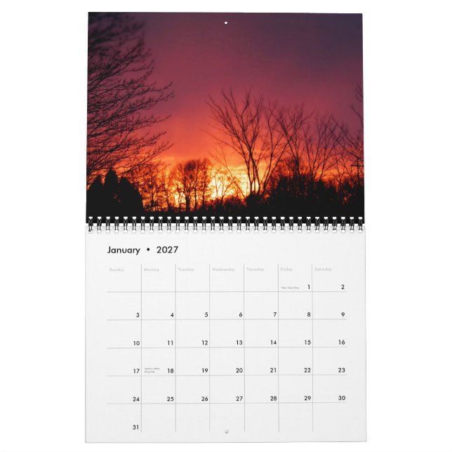 Sonnenuntergang 2014 kalender (Jan 2027)