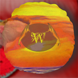 Sonnenuntergang 2443 rundes kissen