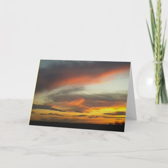 Sonnenuntergang 2 Grußkarte ... Handy-Foto 2016 Karte (Vorderseite)