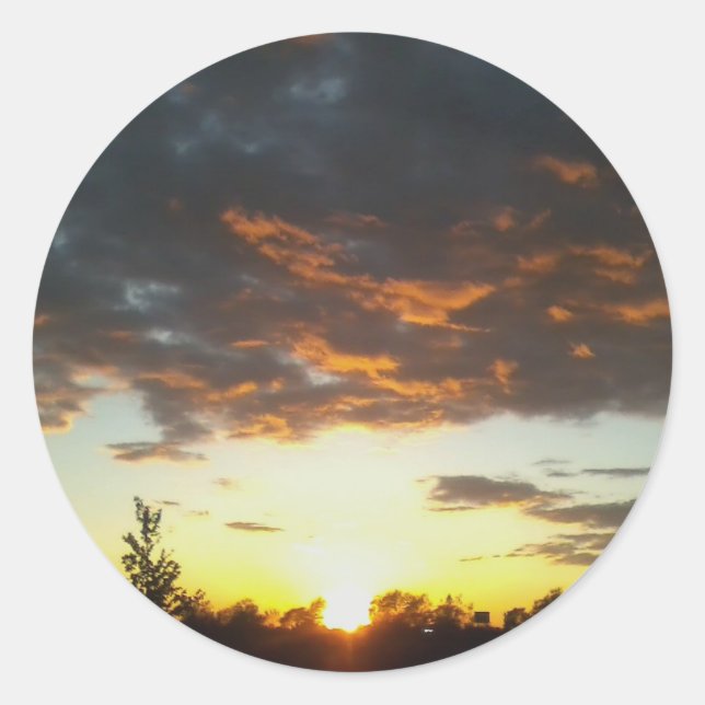 Sonnenuntergang 3 Aufkleber (Vorderseite)