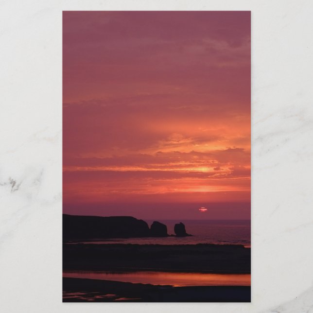 Sonnenuntergang 3 briefpapier (Vorderseite)