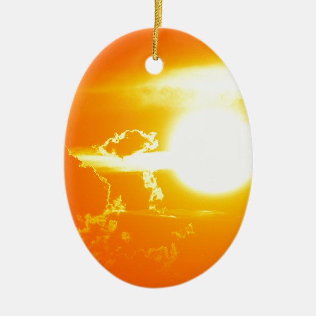 Sonnenuntergang 3 keramik ornament (Vorne)
