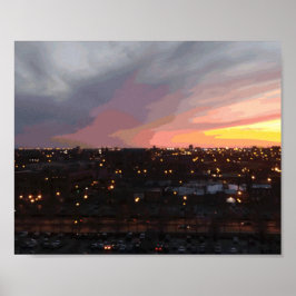 Sonnenuntergang - 6. April 2018 um 19:34 Uhr. Poster