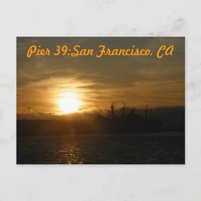 Sonnenuntergang ab Pier 39:San Francisco, CA Postk Postkarte (Vorderseite)