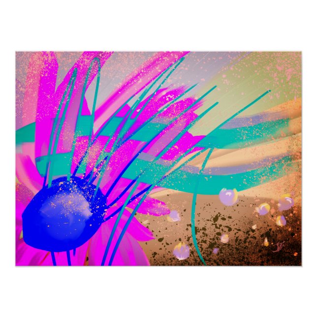 Sonnenuntergang: Abstrakt Poster (Vorderseite)