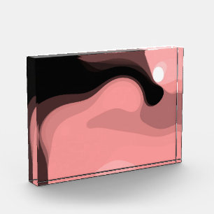 Sonnenuntergang: Abstrakt rosa, schwarz und weiß Fotoblock
