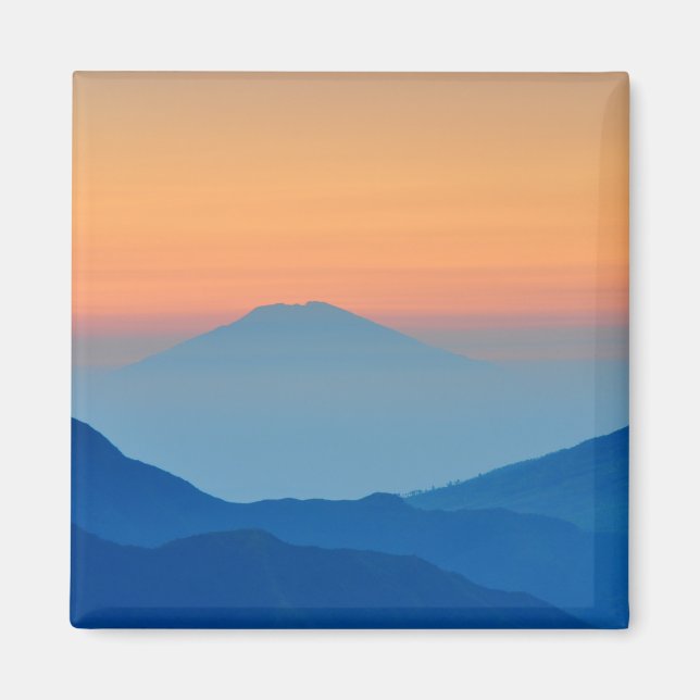 Sonnenuntergang Abstrakte Landschaft Magnet (Vorne)