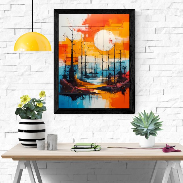 Sonnenuntergang - Abstrakte Landschaft Poster (Von Creator hochgeladen)