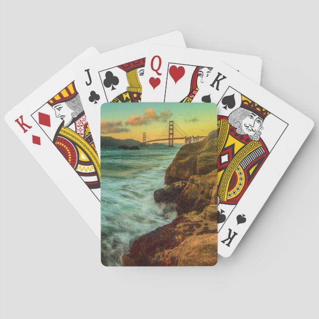 Sonnenuntergang am Bäcker-Strand Spielkarten (Rückseite)