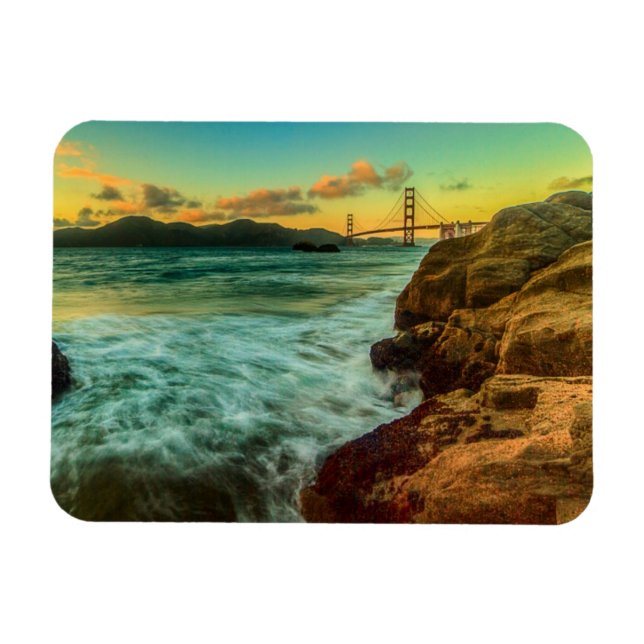 Sonnenuntergang am Baker Beach Magnet (Horizontal)