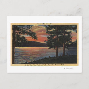 Sonnenuntergang am Big Bären Lake Postkarte