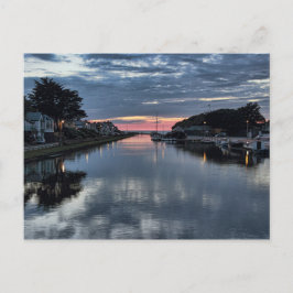 Sonnenuntergang am Bude Canal. Postkarte