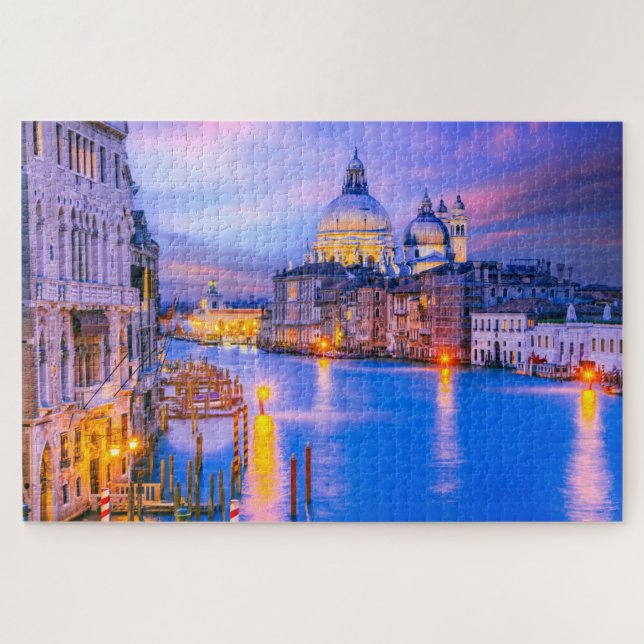Sonnenuntergang am Canale Grande von Venedig Puzzle (Horizontal)
