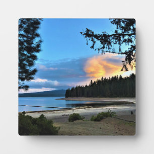 Sonnenuntergang am Crescent Lake, Oregon Fotoplatte