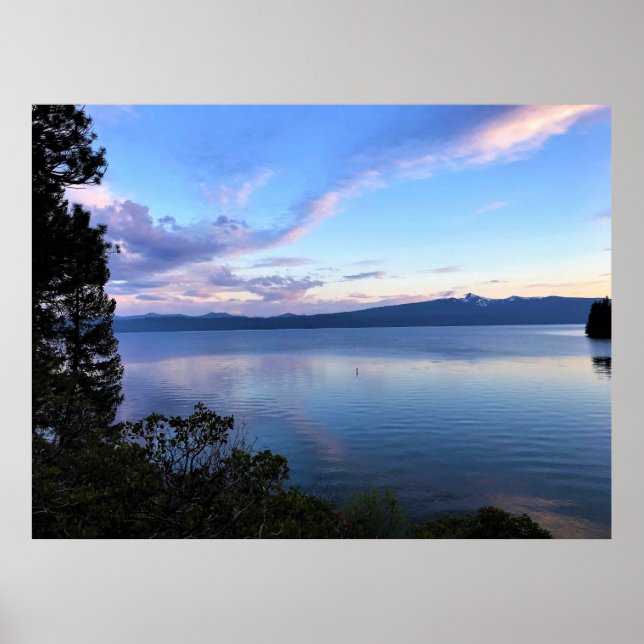 Sonnenuntergang am Crescent Lake, Oregon Poster (Vorne)