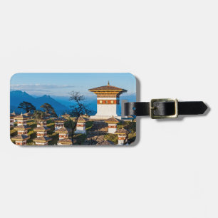 Sonnenuntergang am Dochula-Pass - Bhutan, Himalaya Gepäckanhänger