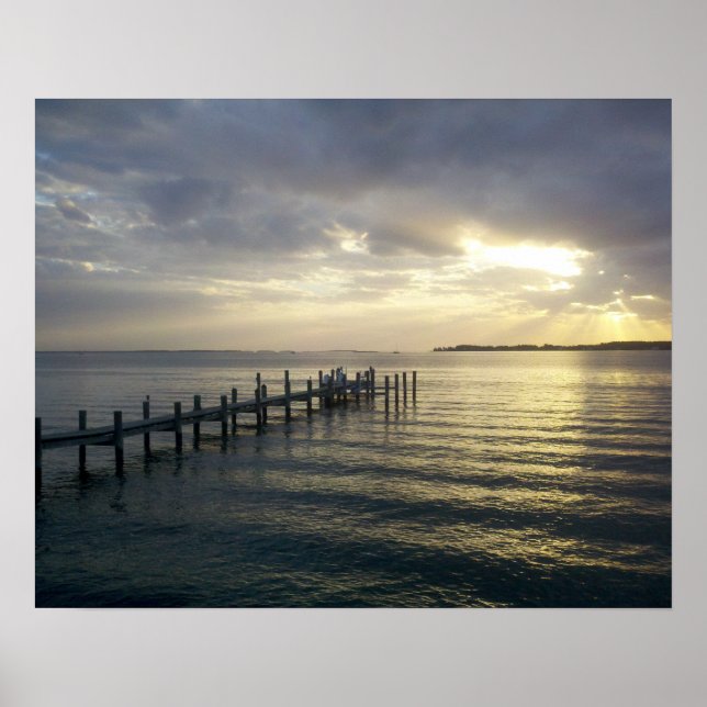 Sonnenuntergang am Dock in Southern Maryland Poste Poster (Vorne)