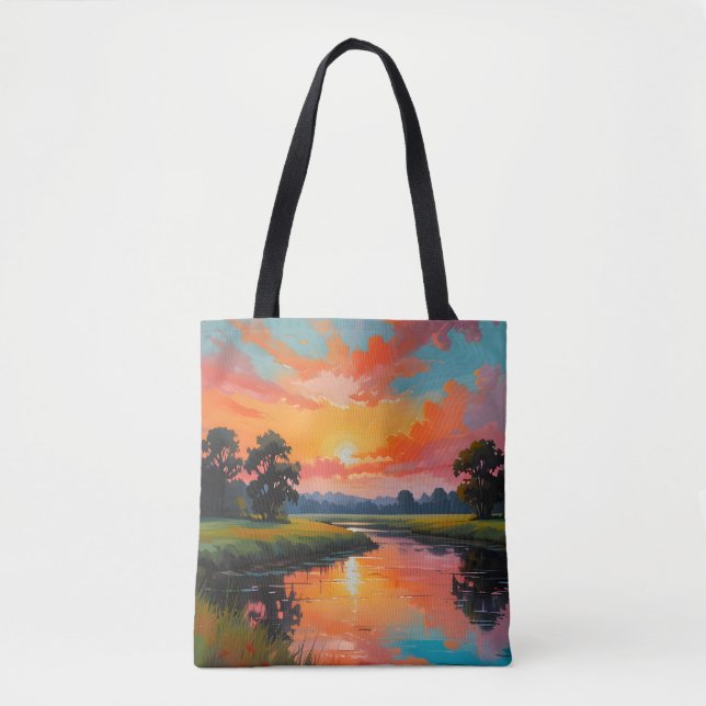 Sonnenuntergang am Fluss (Vorderseite)