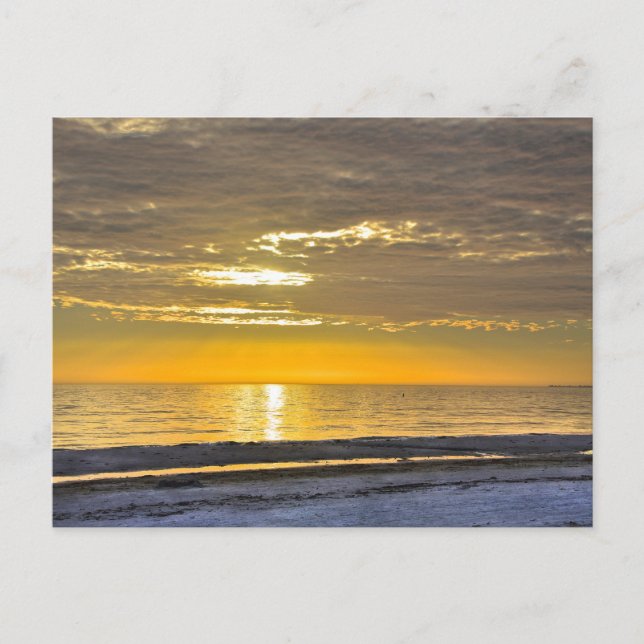 Sonnenuntergang am Fort Myers Beach, Florida Postkarte (Vorderseite)
