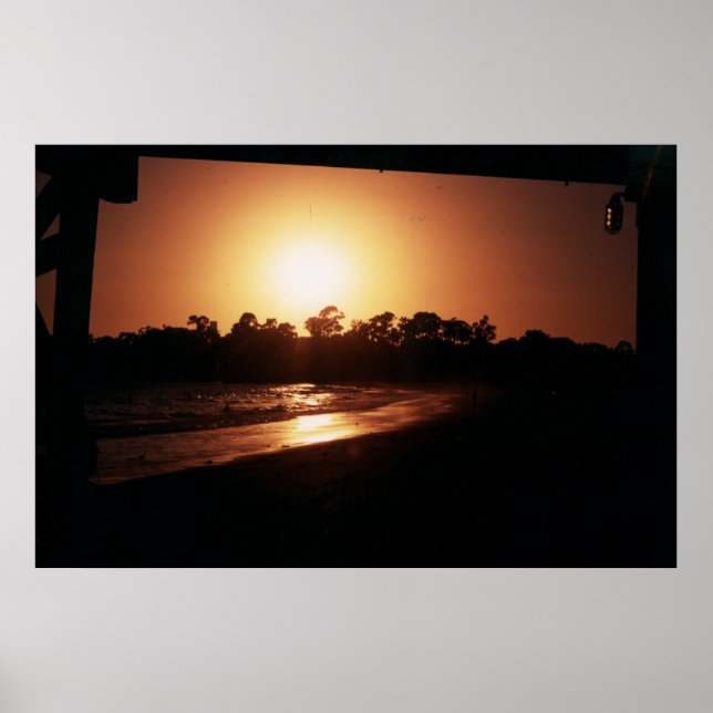 Sonnenuntergang am goleta Strand, Santa barbara ca Poster (Vorne)
