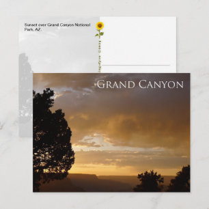 Sonnenuntergang am Grand Canyon, AZ - Postkarte