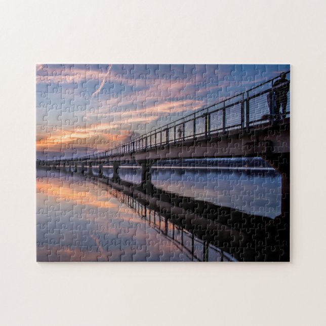 Sonnenuntergang am Gray's Lake Park Puzzle (Horizontal)