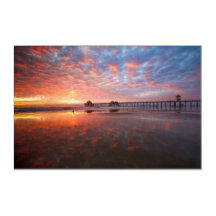 Sonnenuntergang am Huntington Beach Pier