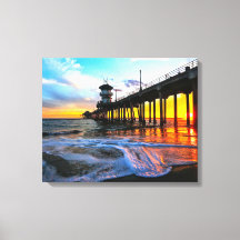 Sonnenuntergang am Huntington Beach Pier