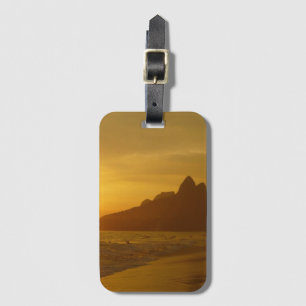 Sonnenuntergang am Ipanema-Strand Brasilien Gepäckanhänger