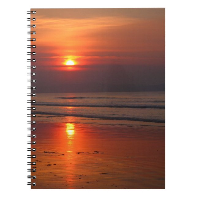 Sonnenuntergang am Irish Sea Notebook Notizblock (Vorderseite)