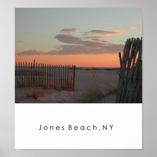 Sonnenuntergang am Jones Beach Poster (Vorne)