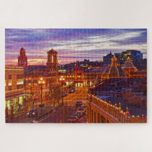 Sonnenuntergang am Kansas City Plaza Lights Puzzle