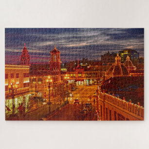 Sonnenuntergang am Kansas City Plaza Lights Puzzle