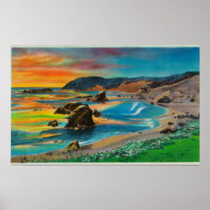 Sonnenuntergang am Kap San SebastianCoast Poster