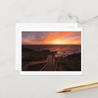 Sonnenuntergang am Kap Schanck Postkarte
