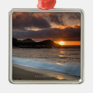 Sonnenuntergang am Kloster-Strand, Carmel, Silbernes Ornament