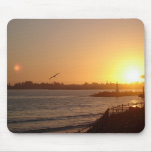 Sonnenuntergang am Leuchtturm Mousepad