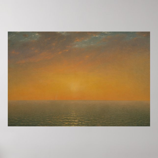 Sonnenuntergang am Meer Poster (Vorne)