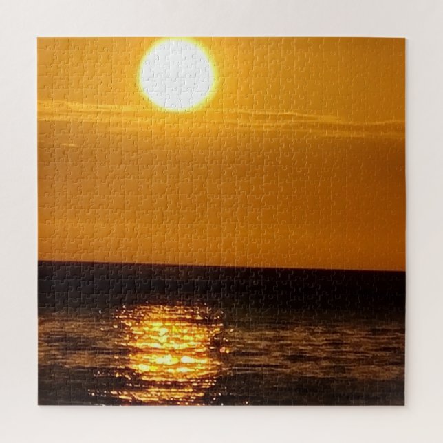Sonnenuntergang am Meer Puzzle (Vertikal)